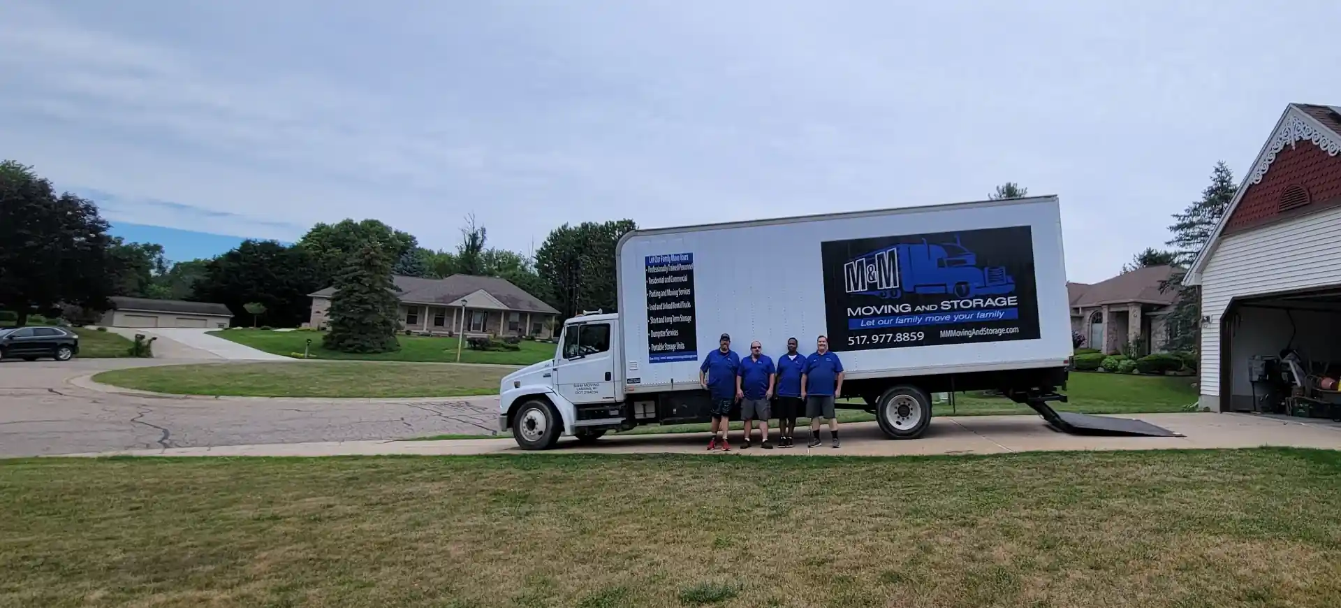 Moving Company Truck with workers